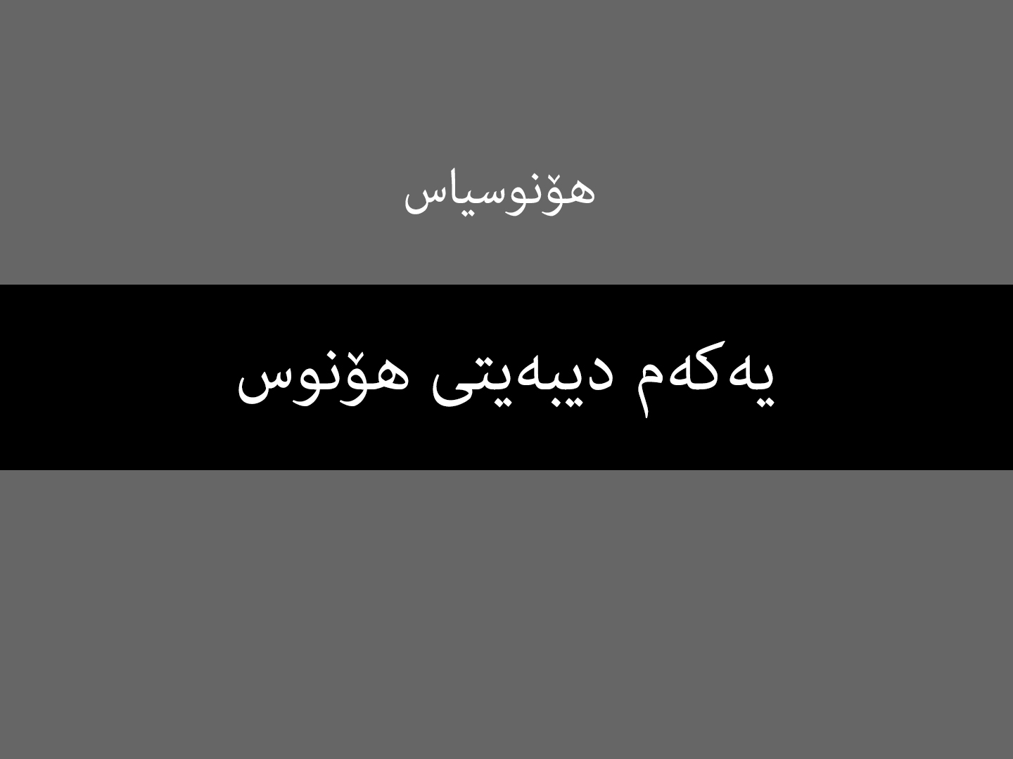 یەکەم دیبەیتی هۆنوس